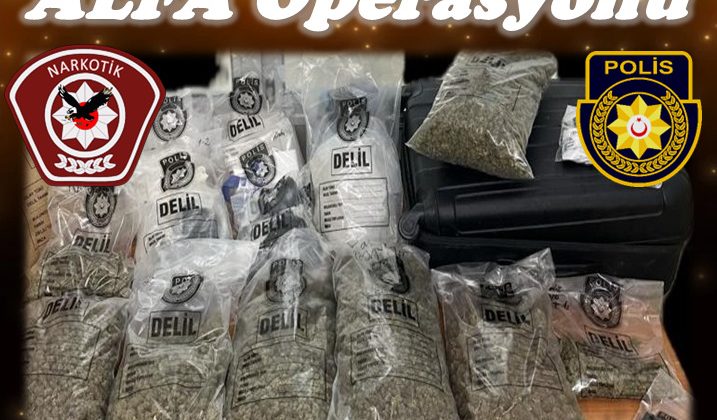 Narkotik ekiplerinin düzenlediği ‘Alfa Operasyonunda’ yüklü miktarda uyuşturucu ele geçirildi