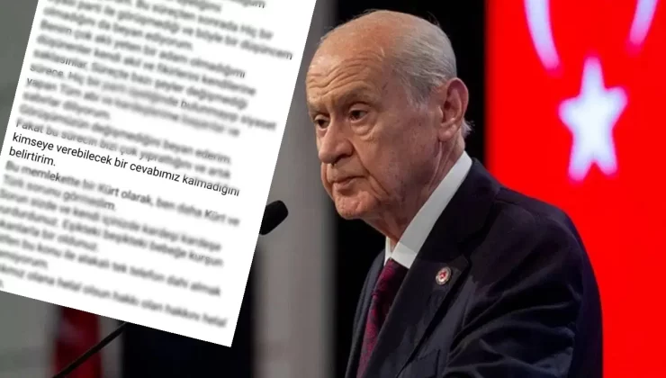 MHP’de ‘süreç’ istifası: ‘Artık kimseye verecek bir cevabımız kalmadı’