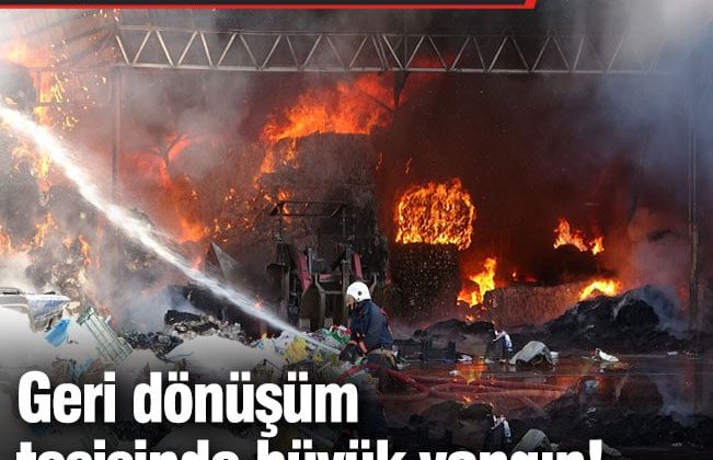 Geri dönüşüm tesisinde büyük yangın: Ordu itfaiyesi seferber oldu!