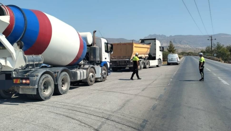 Polis bukez kamyonları sıkı denetime tabi tuttu