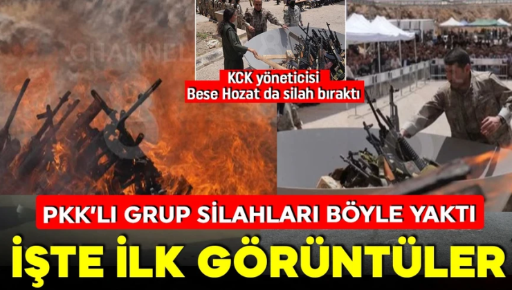 Terörsüz Türkiye’de tarihi gün! PKK’lı grup silah bıraktı ve silahları yaktılar! İşte o görüntüler!
