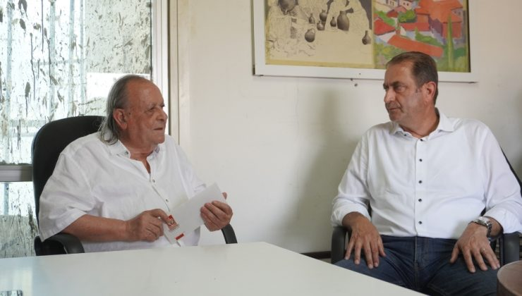 Güney Kıbrıs’ın güçlü partisi AKEL, Şener Levent’e destek ziyareti gerçekleştirdi