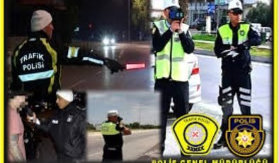 Polis denetimlerinde 5,500 civarında araç sürücüsü kontrol edildi, 821 araç sürücüsü rapor edilirken 85 araç trafikten men edildi