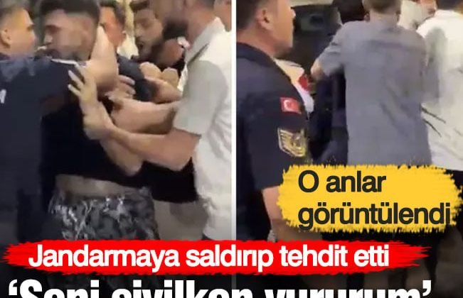 Jandarma ekiplerine tehdit “Seni sivilken vururum, öldürürüm” 