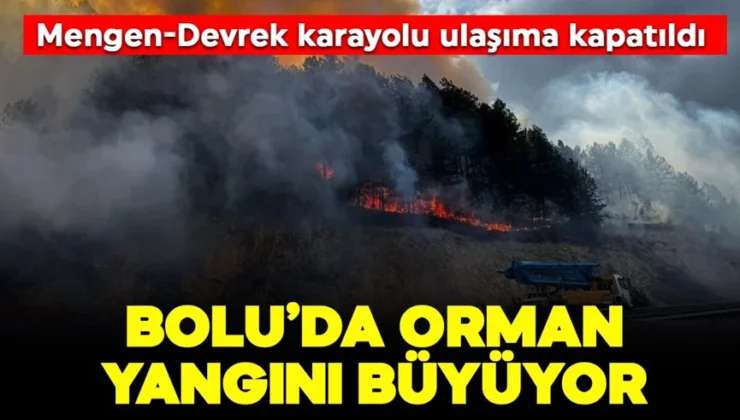 Bolu’da orman yangını paniği: Mengen-Devrek karayolu ulaşıma kapatıldı