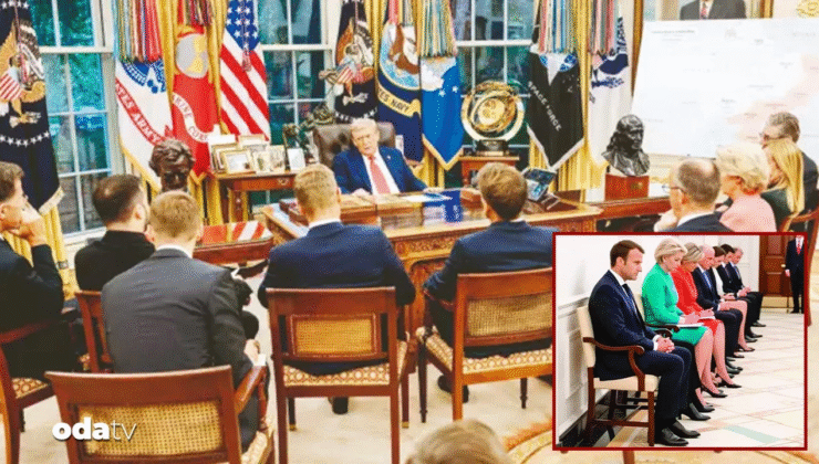 Dünya medyası Trump’ın önünde sınıf talebeleri gibi sandalyelere dizilen o fotoğrafı tartışıyor