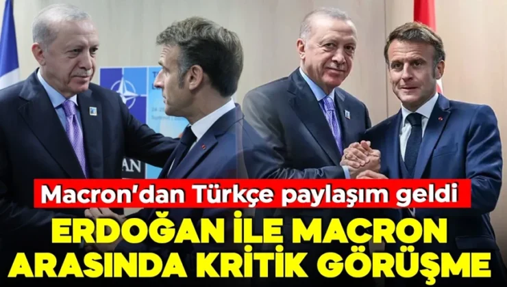 Cumhurbaşkanı Erdoğan Macron ile görüştü: İsrail’in dizginlenmesi şart!