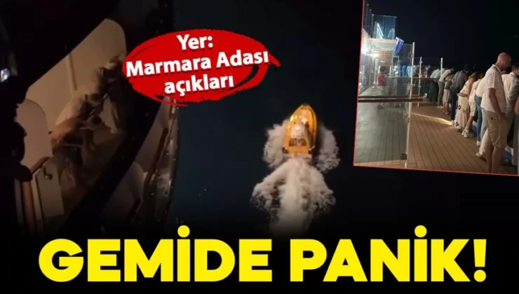 Marmara Adası açıklarında yolcu gemisinde dehşet anları: 1 kişi denize düştü