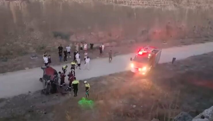 6 metre yüksekliğindeki hendeğin içine düştü, yaralandı!