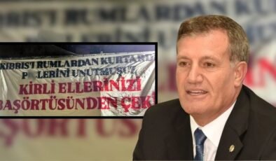 Arıklı'dan Kıbrıslı Türklere hakaret eden pankarta tepki: Tam bir provokasyon!