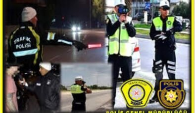 2.400 araç sürücüsü kontrol edildi, 382 sürücü rapor edildi, 69 araç trafikten men edildi