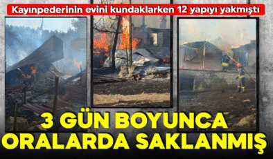 Bolu’da 12 yapının kül olmasına neden olmuştu! Yakalanmamak için 3 gün boyunca oralarda saklanmış!