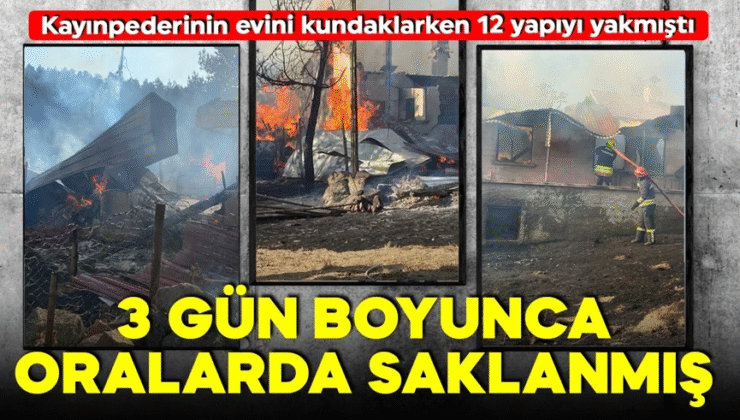 Bolu’da 12 yapının kül olmasına neden olmuştu! Yakalanmamak için 3 gün boyunca oralarda saklanmış!