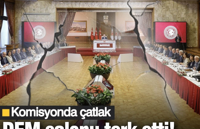 Açılım komisyonunda çatlak! DEM Parti salonu terk etti