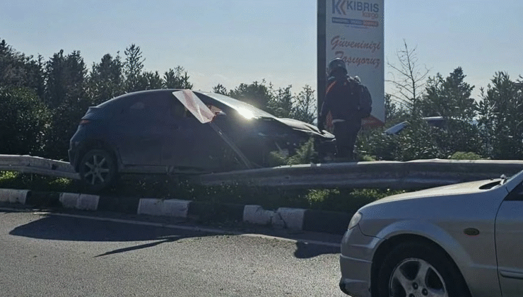 Alkollü içki tesiri altında direksiyon başına geçen sürücüyü bariyerler durdurdu