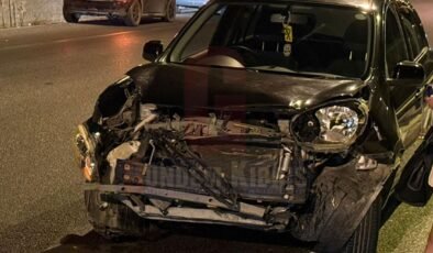 Lefkoşa-Girne Anayolunda kaza: Çelik bariyerlere çarptı
