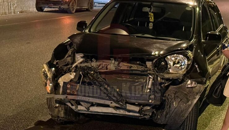 Lefkoşa-Girne Anayolunda kaza: Çelik bariyerlere çarptı