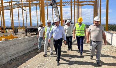 Çavuş, Güzelyurt Soğuk Hava Deposu Projesi’nde incelemelerde bulundu