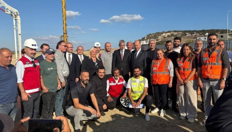 Dinçyürek ve Memişoğlu, Karpaz Devlet Hastanesi yapımını inceledi