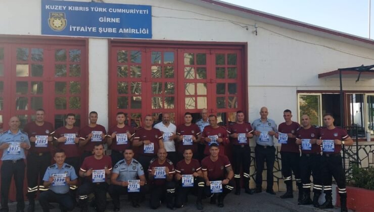 Girne İtfaiye Şubesi’nden Girne Maratonu’na destek