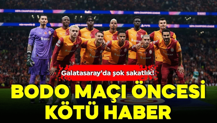 Galatasaray’da Bodo/Glimt maçı öncesi şok sakatlık! Yıldız futbolcu kritik maçta oynayamayacak