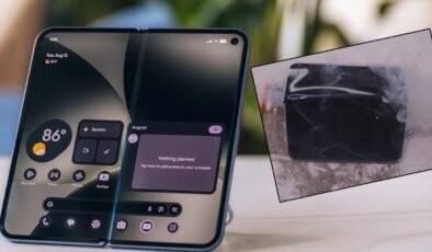Popüler markanın katlanabilir telefonu alev aldı! Katlanırken patladı