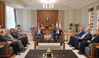 Cumhurbaşkanı Erhürman, Kıbrıs Türk Ticaret Odası heyetini kabul etti
