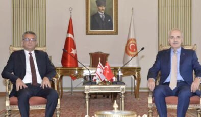 Cumhurbaşkanı Erhürman, TBMM Başkanı Kurtulmuş ile görüştü