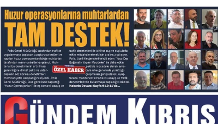 Huzur operasyonlarına muhtarlardan tam destek…