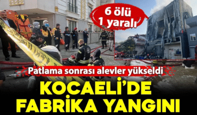 Kocaeli’de fabrika yangını! Patlama sonrası alevler yükseldi: 6 ölü,1 yaralı