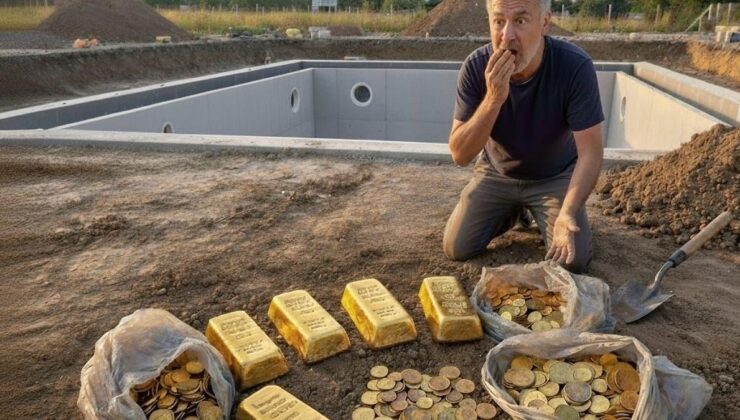 Talih kuşu evinin  bahçesine kondu! Havuz yapmak istediği bahçe altın deposu çıktı