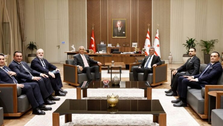 Cumhurbaşkanı Erhürman, iş insanlarından oluşan heyeti kabul etti