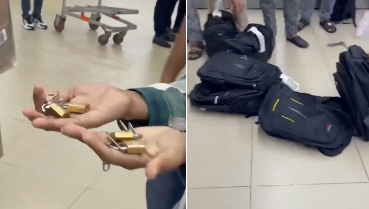 Havalimanında 78 yolcu içleri boşaltılmış valizlerle karşılaştı