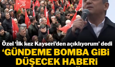 Özgür Özel ”Bomba gibi bir haber paylaşacağım”