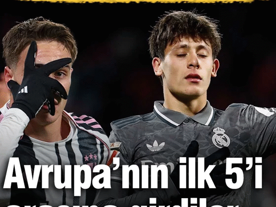 Arda Güler ve Kenan Yıldız’a büyük onur! Avrupa’nın ilk 5’i arasına girdiler