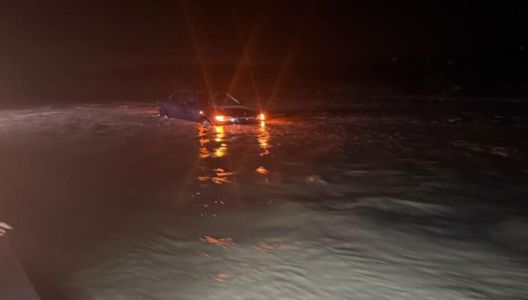 Lefkoşa hastane çemberi su altında kaldı, Serhatköy deresi taştı