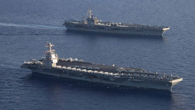 Bir değil, iki uçak gemisi yolda: Trump, İran etrafına uçaktan 'set' çekti