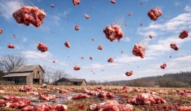 Gökyüzünden tüm bölgeye taze et yağmur gibi yağdı: İşte nedeni
