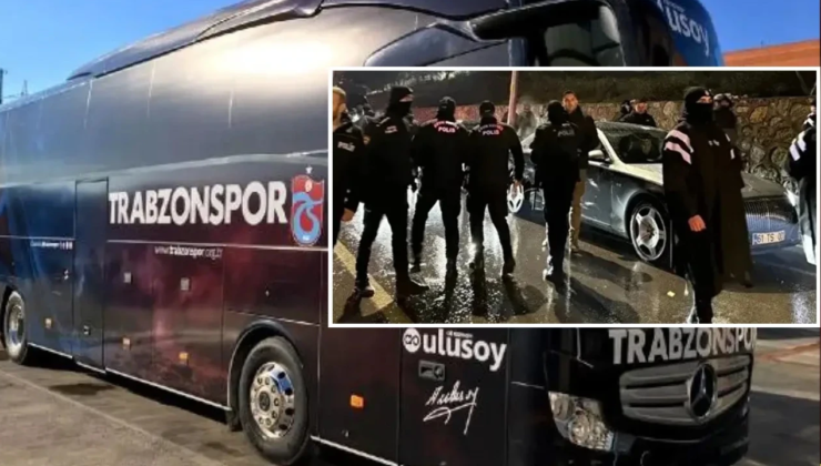 Trabzonsporlu futbolculara saldırı: Takım otobüsü…