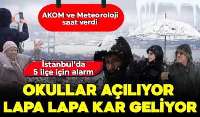 Türkiye’de Okullar açılıyor, kar geri dönüyor! İstanbul için kritik pazartesi uyarısı! AKOM ve Meteoroloji saat verdi