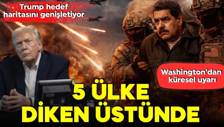 Venezuela baskını sonrası Washington’dan küresel uyarı! Trump hedef haritasını genişletiyor! İngiliz basını yazdı: ‘5 ülke diken üstünde’