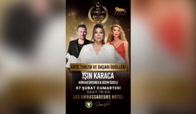KKTC Turizm ve Başarı Ödülleri Gecesi 7 Şubat’ta Les Ambassadeurs’ta!