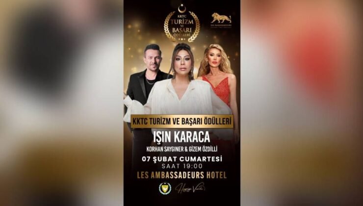 KKTC Turizm ve Başarı Ödülleri Gecesi 7 Şubat’ta Les Ambassadeurs’ta!