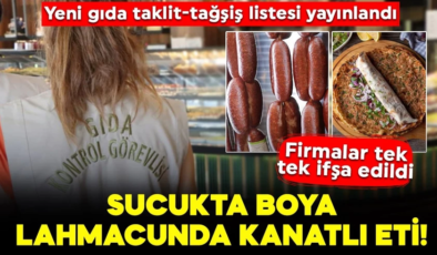 Gıdada hile alarmı! Listeye 54 yeni ürün daha eklendi! Sucukta boya, lahmacunda kanatlı eti çıktı!