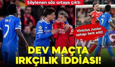 Benfica- Real Madrid maçında ırkçılık iddiası! Ortalık karıştı: Vinicius Junior sahayı terk etti! Söylenen söz ortaya çıktı