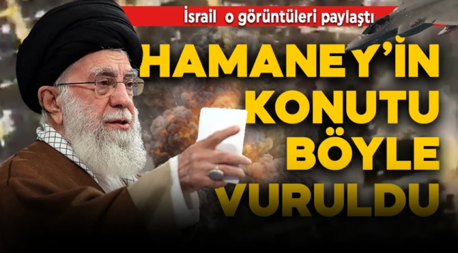 Hamaney’in konutu böyle vuruldu! İsrail o anları paylaştı