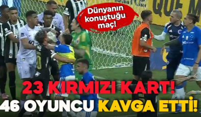 Dünya bu maçı konuşuyor! Yeşil saha boks ringine döndü: 46 oyuncu kavga etti, 23 kırmızı kart çıktı