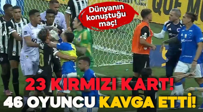 Dünya bu maçı konuşuyor! Yeşil saha boks ringine döndü: 46 oyuncu kavga etti, 23 kırmızı kart çıktı