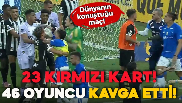 Dünya bu maçı konuşuyor! Yeşil saha boks ringine döndü: 46 oyuncu kavga etti, 23 kırmızı kart çıktı