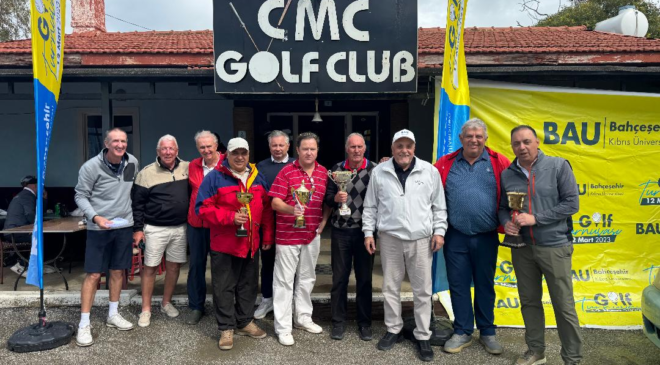 CMC’de Bahçeşehir Kıbrıs Üniversitesi Golf Turnuvası Şampiyonu Bob Hodge. 